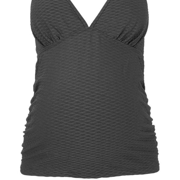 TOPSHOP Tex Halter Tankini Top Maternity NEW Halter Style Black NWT Sz 8🎉HP x4 - Picture 5 of 14